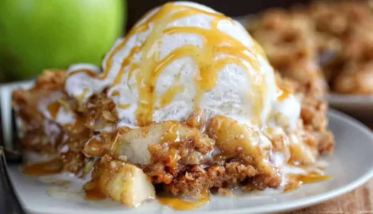 Apple Crisp . Recipe for a Healthy Fruit Dessert! Cook After Me