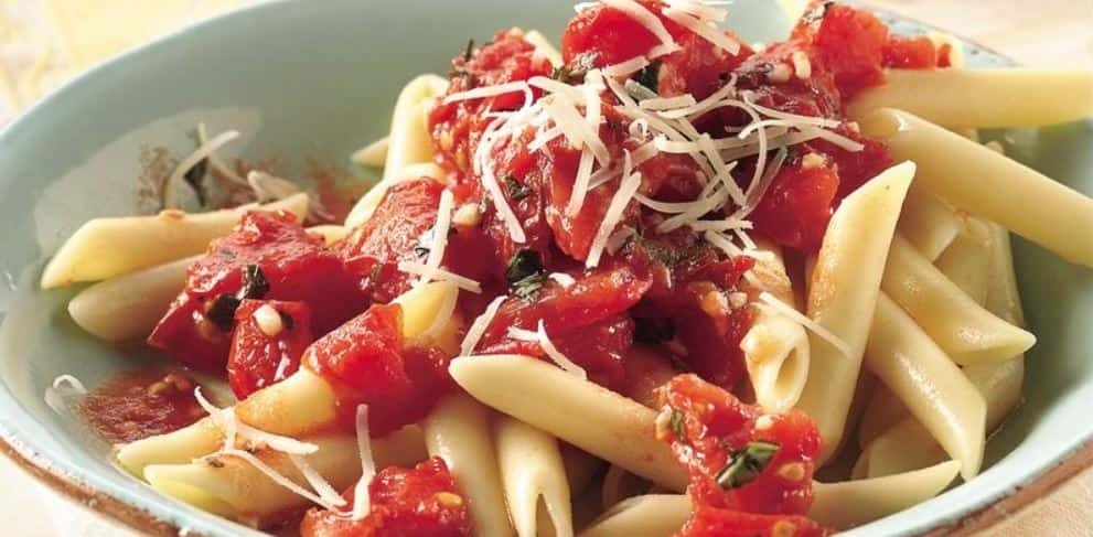 Vegan Penne with Fresh Tomatoes