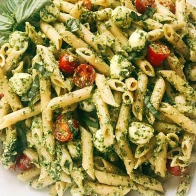 Penne with Basil and Mozzarella Featured Picture