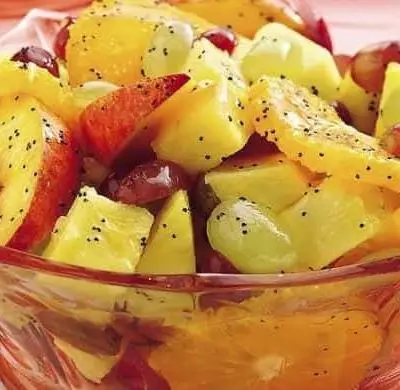 Fresh Fruit Salad with Honey Poppy Seed Dressing Recipe