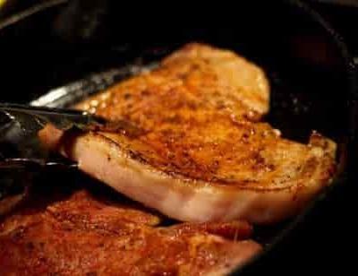 Cook the pork in a skillet