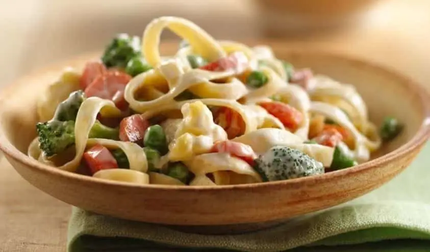 Pasta Primavera with Alfredo Sauce