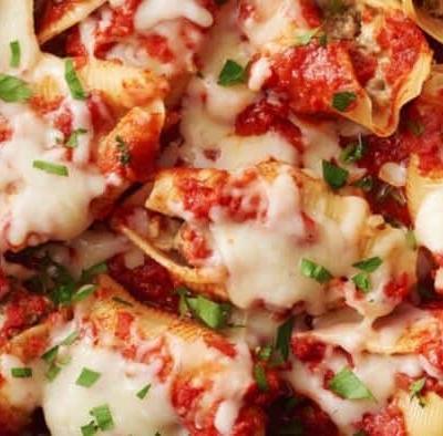 Cheesy Stuffed Pasta Shells with Beef Recipe