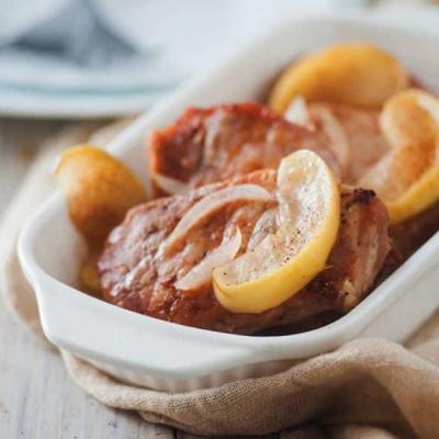 Recipe for Pork Chops with Apple and Cinnamon