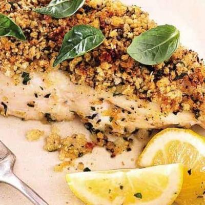 Sole Fish Fillets with Almonds & Walnuts Recipe