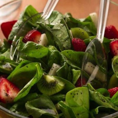 Spinach-Strawberry Salad & Honey-Dijon Dressing Recipe
