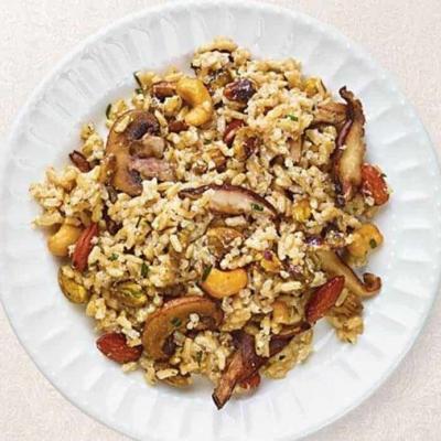Rice with Mushrooms & Pistachios Recipe