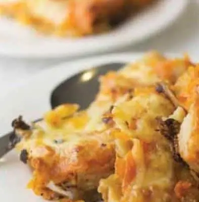 Vegetarian baked potatoes with cheese recipe