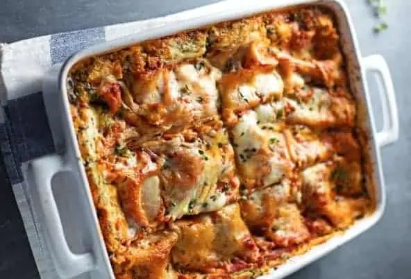 Lasagna with Beef & Ricotta Cheese