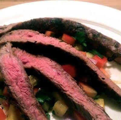 Beef Tenderloin with Cocoa Glaze & Pineapple Salsa Recipe