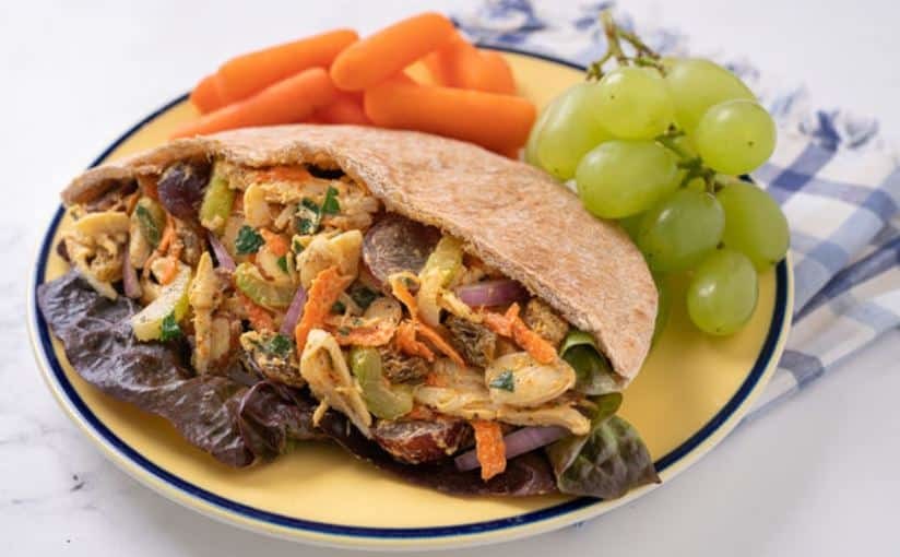 Curried Chicken Salad Pita for Indian Food Lovers
