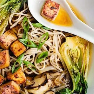 Vegan Thai Bok Choy Noodles & Mushrooms recipe