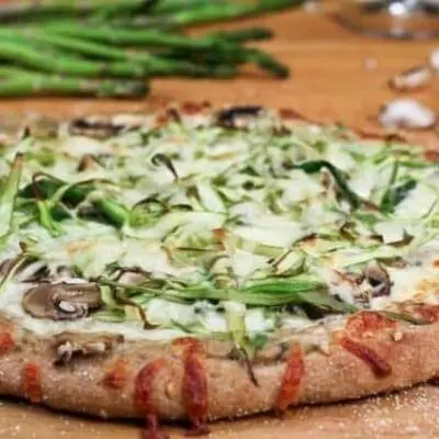 Asparagus and Mushrooms PIZZA recipe