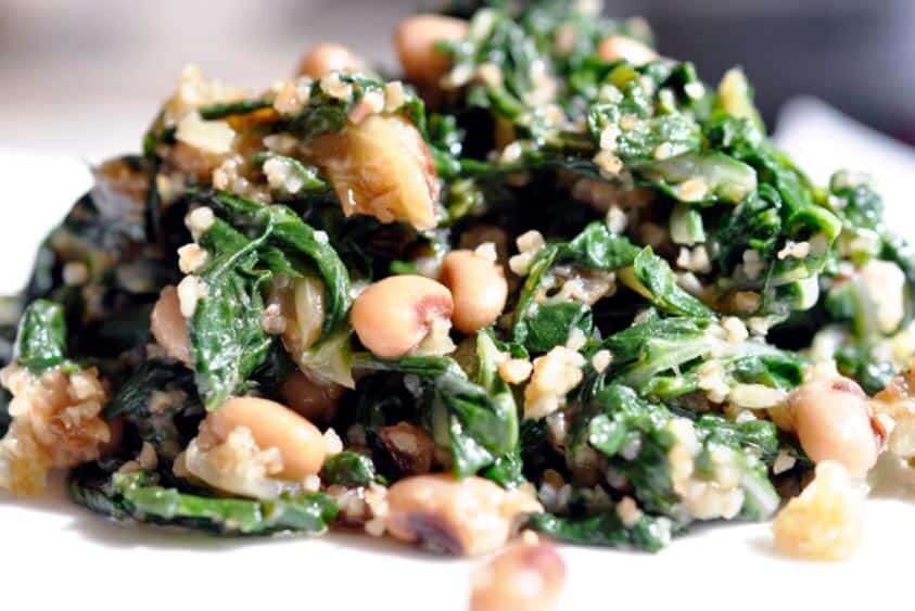 Black-Eyed Peas with Chard