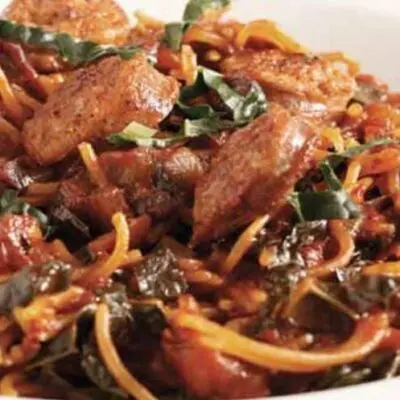 Fideo Pasta with Chorizo & Kale Recipe