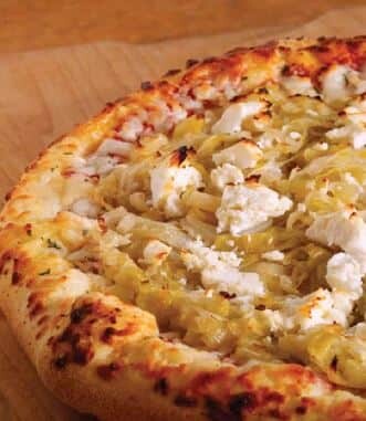 Braised Leeks & Feta Cheese Pizza