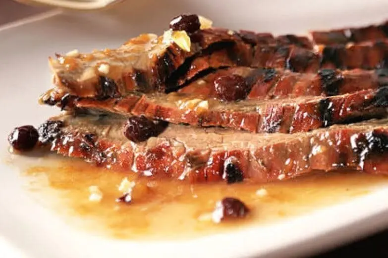 Broiled Beef Sirloin Steak, Apple Chutney & Mustard Dressing