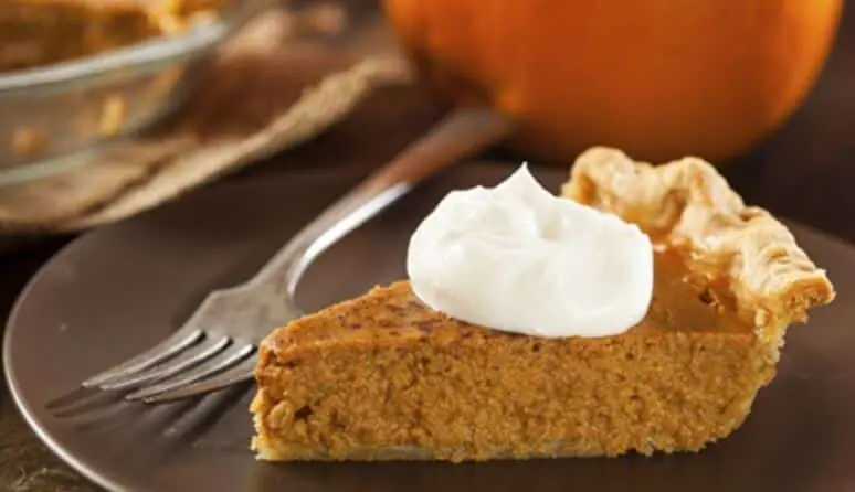 Pumpkin Pie with Whipped Cream Topping