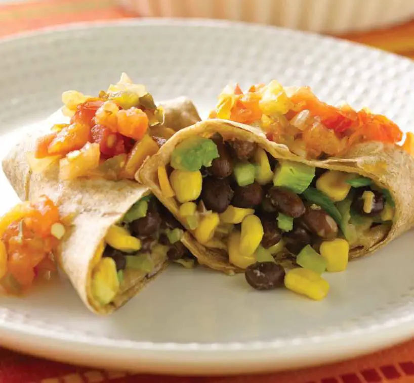 Burritos with Corn & Black Bean